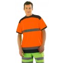 T shirt orange fluo taille M