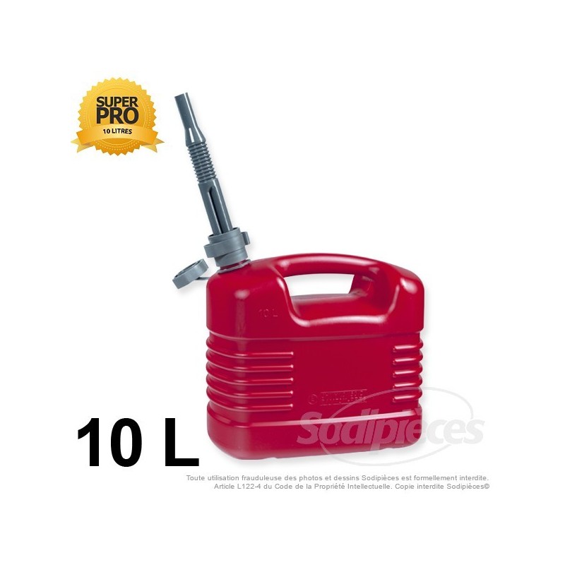 Bidon 10 litres ( essence, huile, liquide alimentaire)
