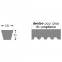 Courroie 10303C spéciale. 9,5 mm x 770 mm.