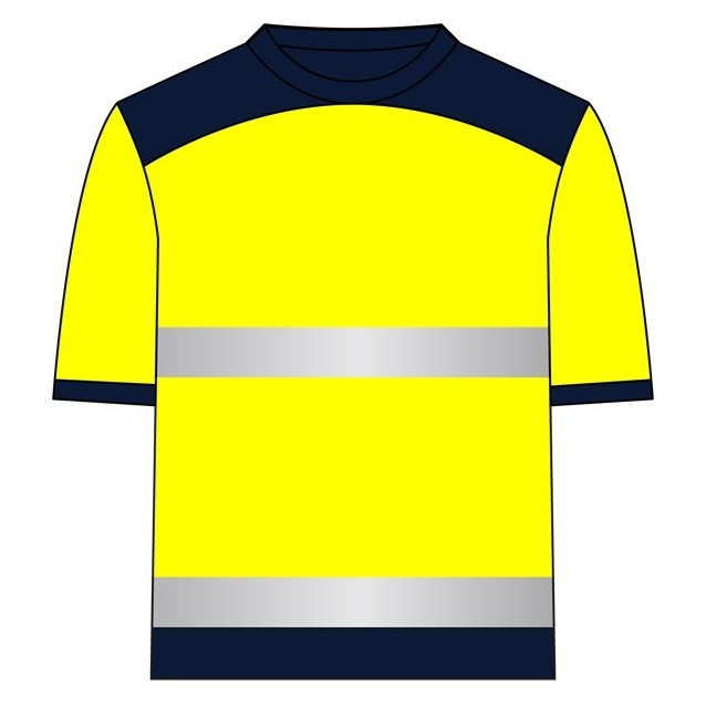 T shirt jaune fluo taille L