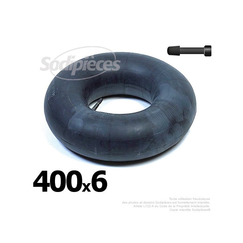 Chambre à air 400 x 6 valve droite