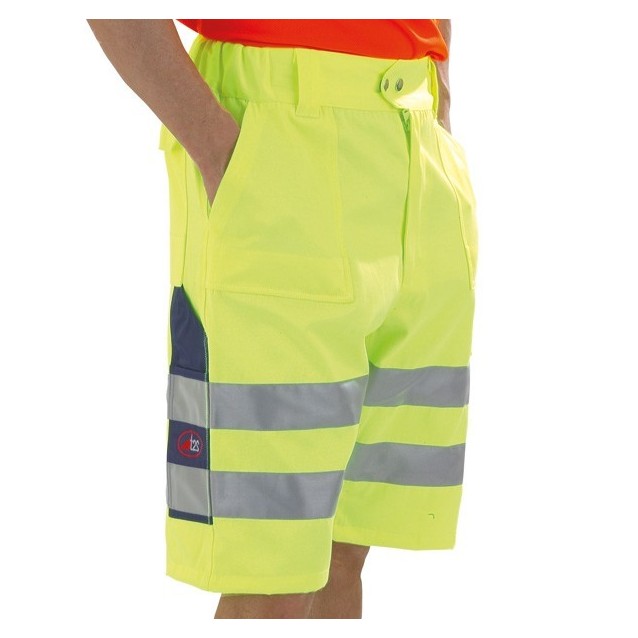 Bermuda jaune fluo taille XL