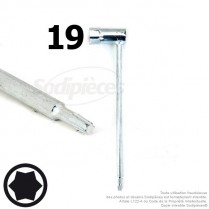 Cle à bougie 19, manche tournevis