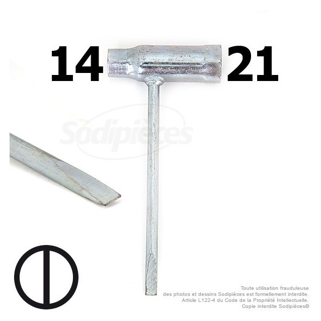 Cle à bougie 14 x 21