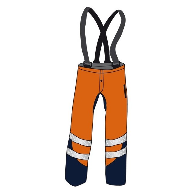 Pantalon de pluie orange taille XL