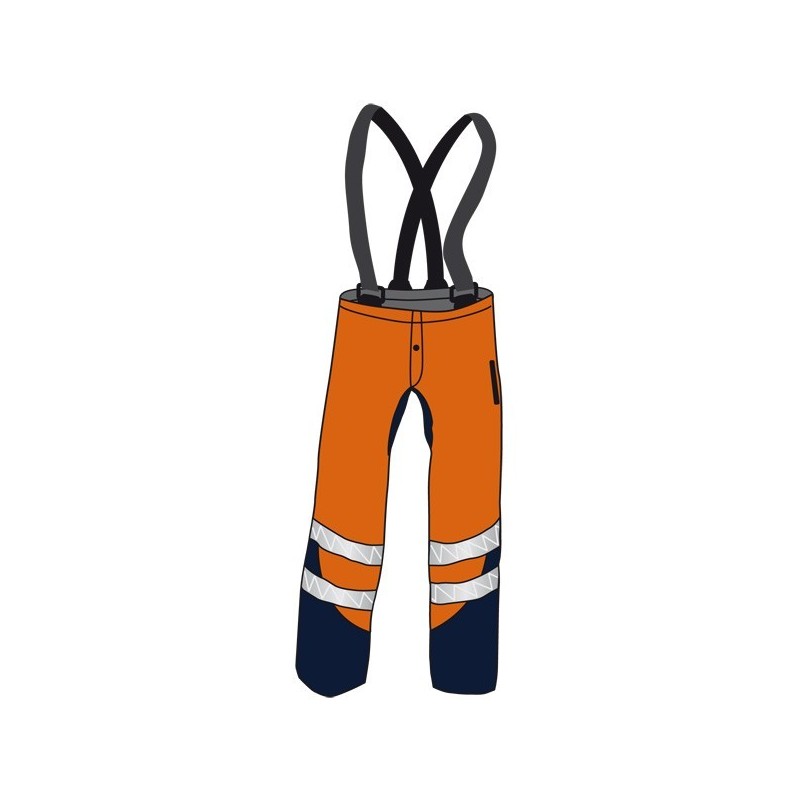 Pantalon de pluie orange taille XL
