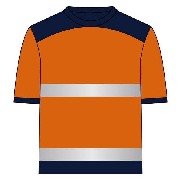 T shirt orange fluo taille XL