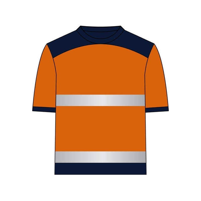 T shirt orange fluo taille L