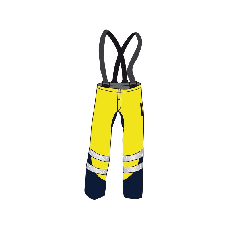 Pantalon de pluie jaune taille XL