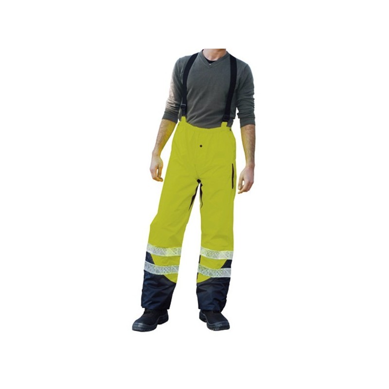 Pantalon de pluie jaune taille XXXL