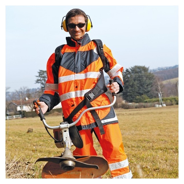 Veste de pluie orange taille L