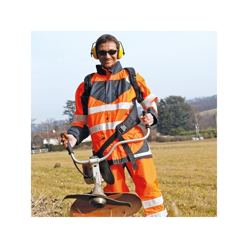 Veste de pluie orange taille L