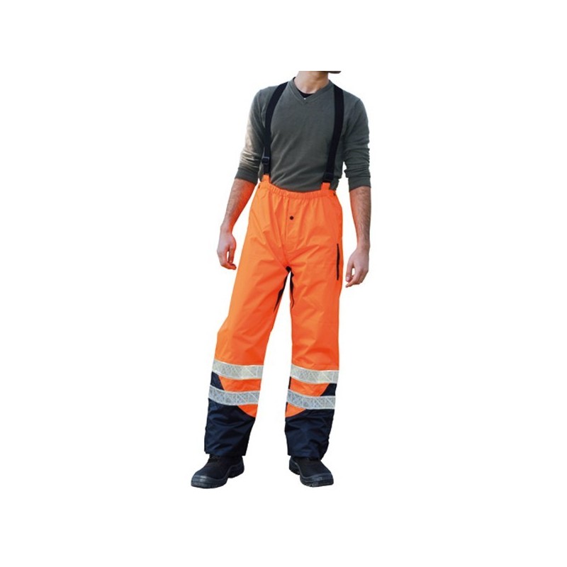 Pantalon de pluie orange taille M