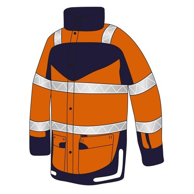 Veste de pluie orange taille XXXL