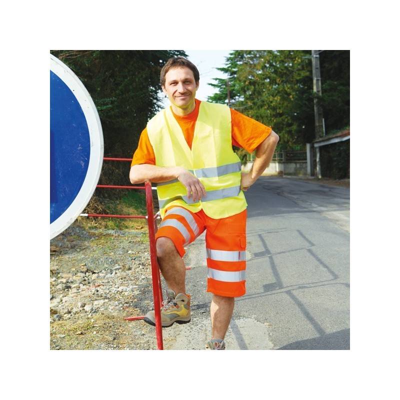 Bermuda orange fluo taille XL