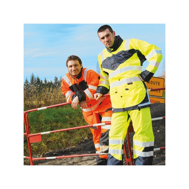 Pantalon de pluie orange taille XL