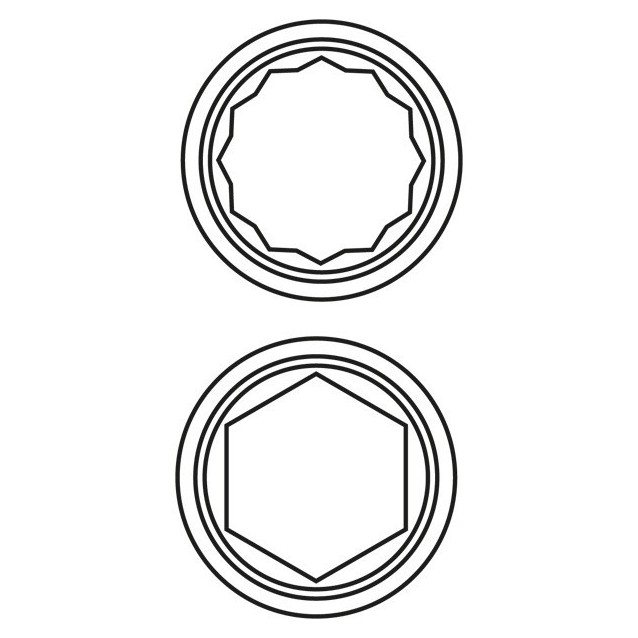Jeu de 8 clés à pipe débouchées
