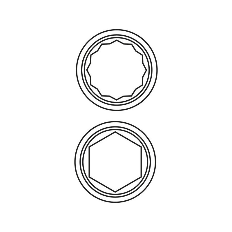 Jeu de 8 clés à pipe débouchées