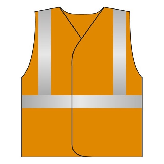 Gilet de sécurité orange:
