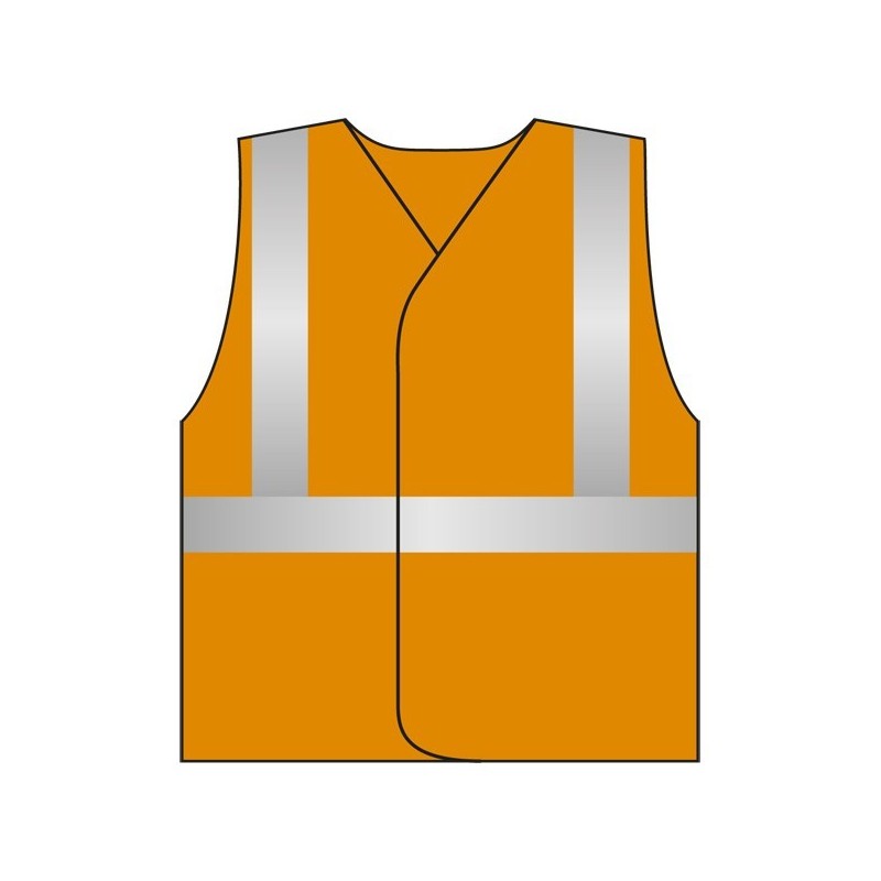 Gilet de sécurité orange: