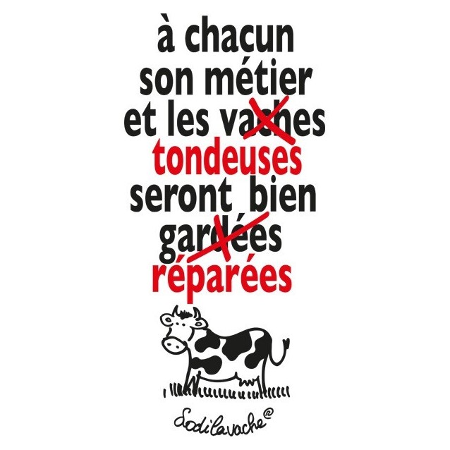 T-shirt. "A chacun sont métier et les ..."  Femme taille M