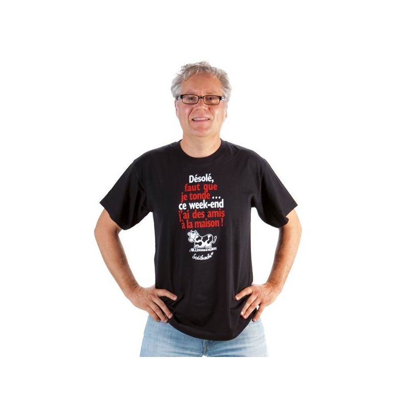 T-shirt  "Désolé faut que je tonde, j'ai..."  Homme Taille XL