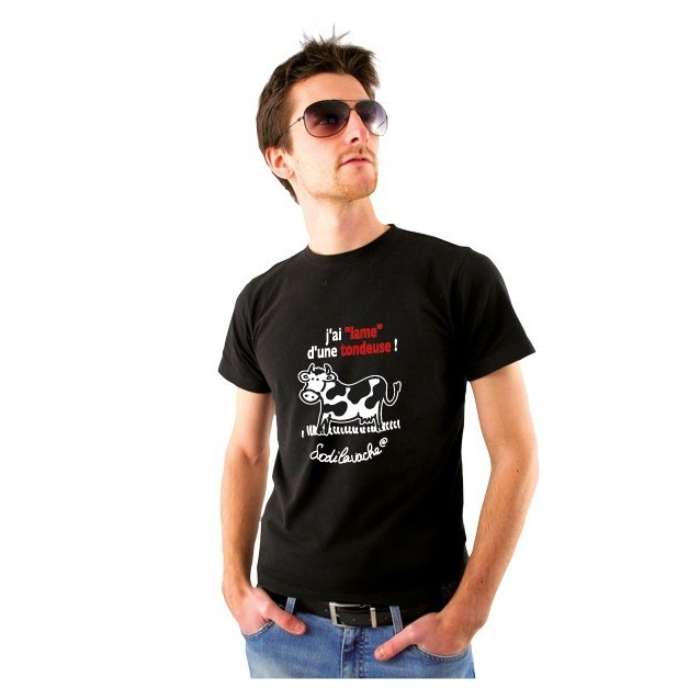 T-shirt : " J'ai lame d'une tondeuse... !" Homme Taille L