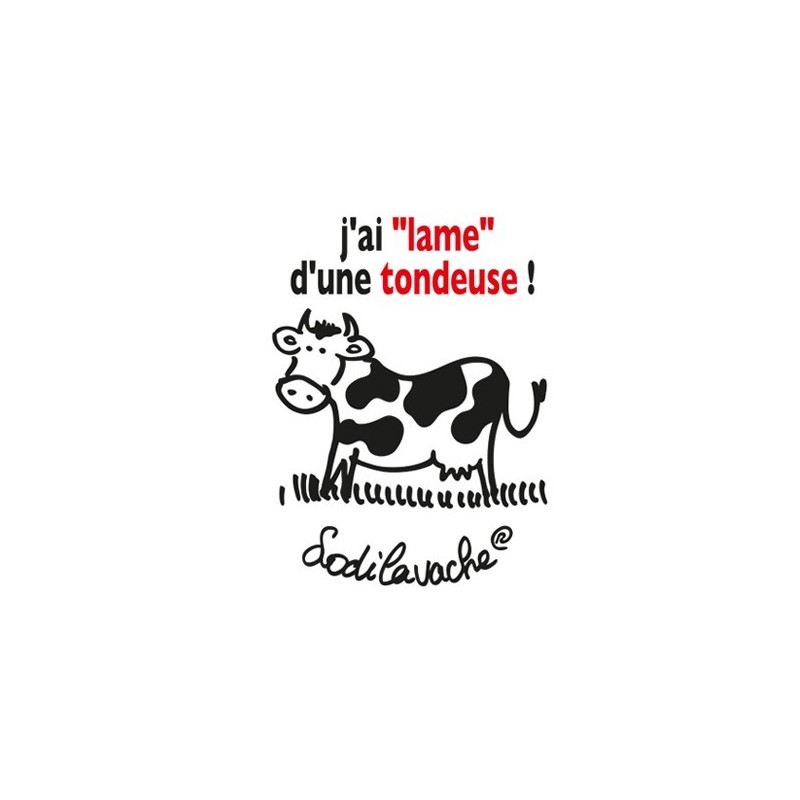 T-shirt : " J'ai lame d'une tondeuse... !" Femme Taille S
