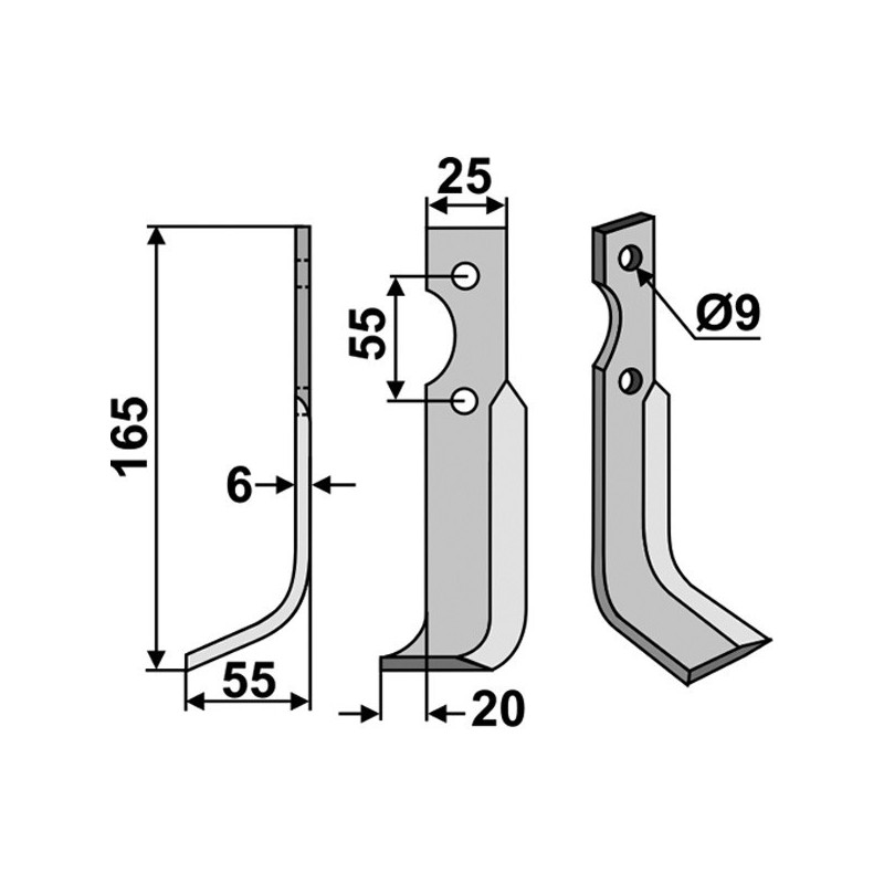 Couteau pour B.C.S, Grillo (1D 1G)