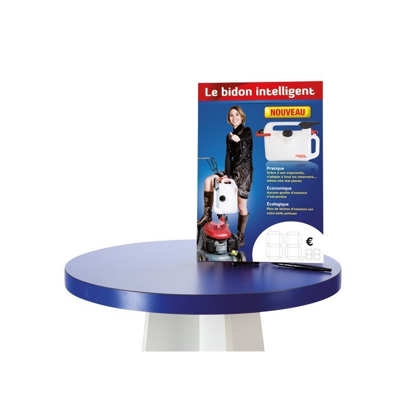 Pour tout achat de 5 bidons, cette "PLV Prix"  offerte !