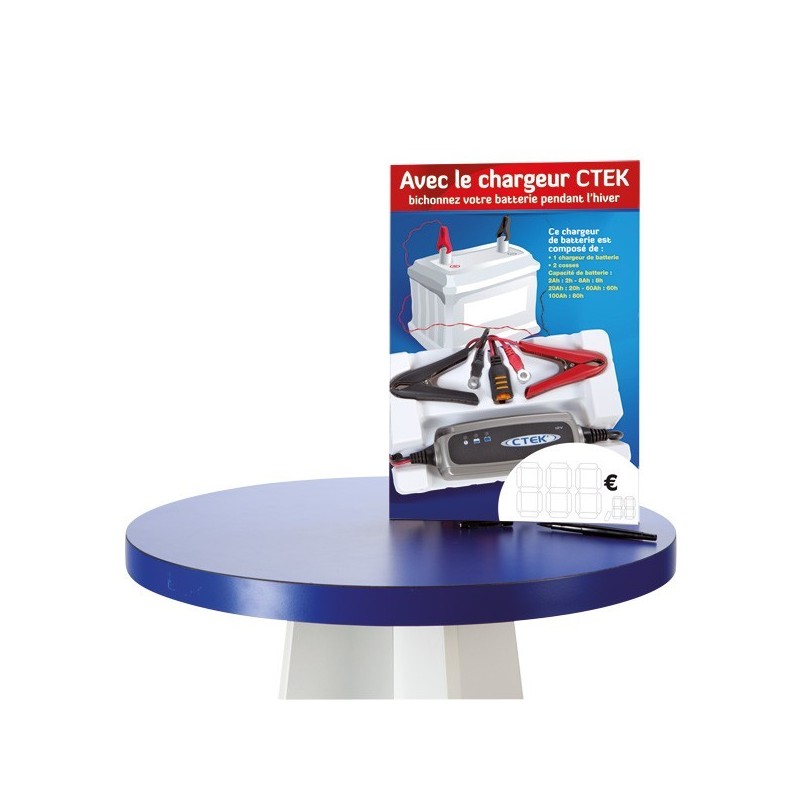 Pour tout achat de 2 chargeurs cette "PLV Prix" offerte !