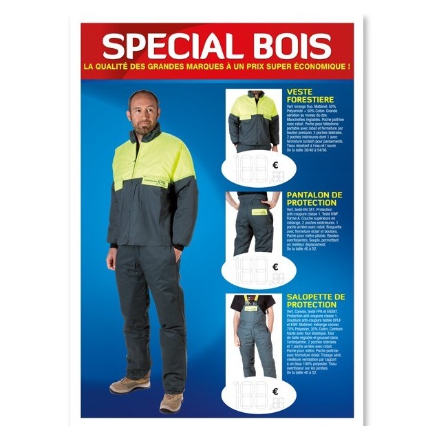 Pour tout achat de 2 vêtements de protection, cette "PLV Prix" offerte !