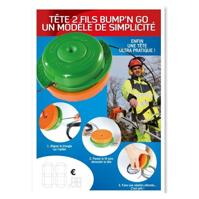 Pour tout achat de 3 têtes Bump'n Go, cette "PLV Prix"  offerte !