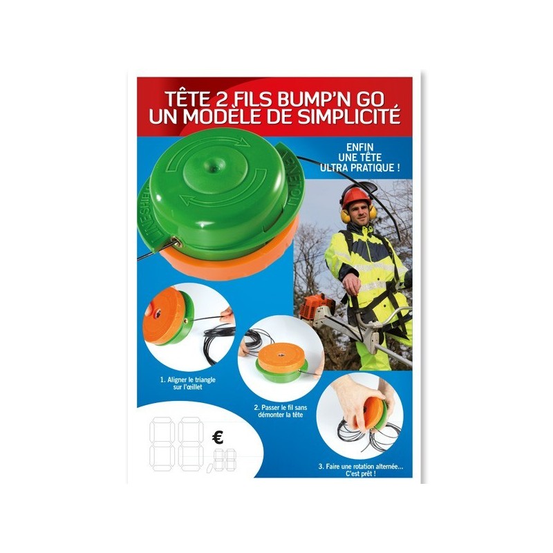 Pour tout achat de 3 têtes Bump'n Go, cette "PLV Prix"  offerte !