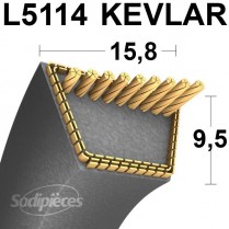 Courroie trapézoïdale avec armature en kevlar L5114 / 5L1140
