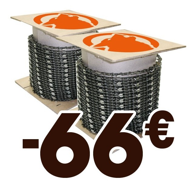 -66 €. Promo ! 2 Chaînes KERWOOD. 100 pieds 3/8", 1,3mm