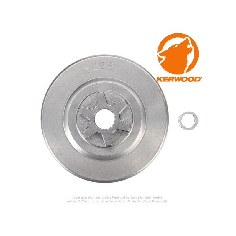 Pignon tronçonneuse  étoile 3/8"LP. 6 dents. ECHO
