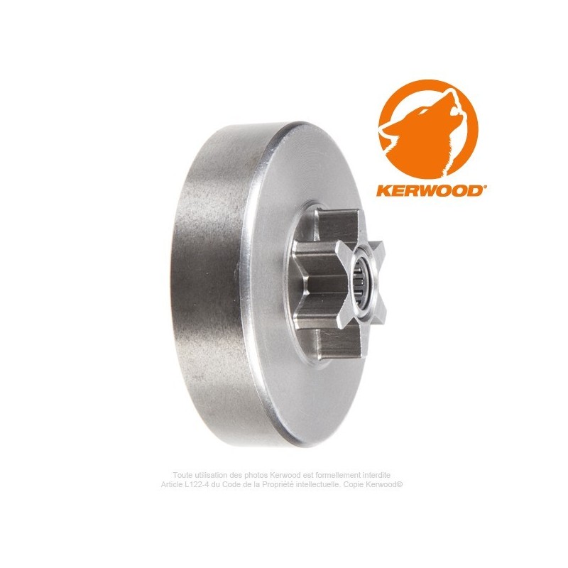 Pignon tronçonneuse  étoile 3/8"LP. 6 dents. HOMELITE