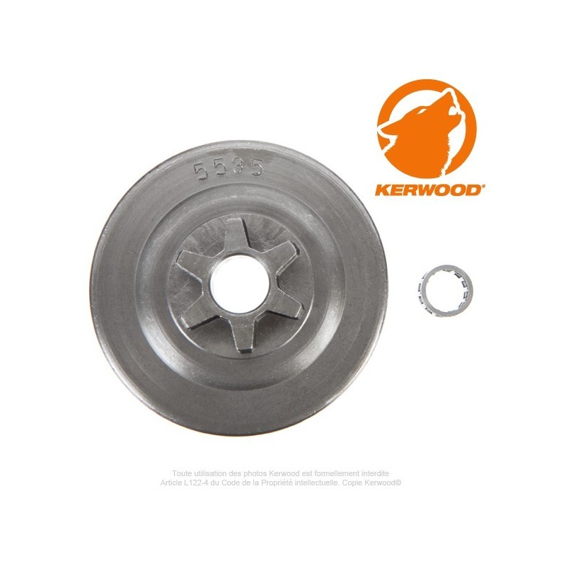 Pignon tronçonneuse  étoile 3/8"LP. 6 dents. STIHL