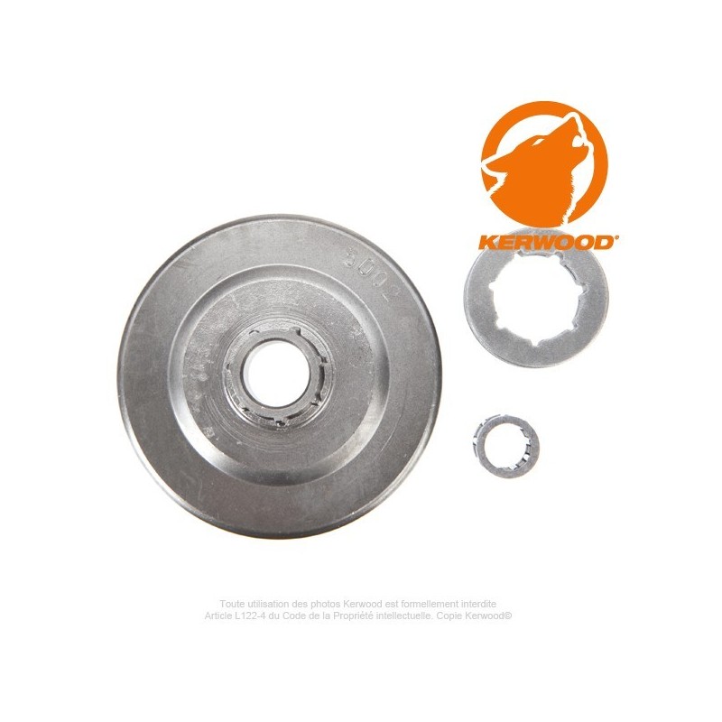 Pignon tronçonneuse à bague 0,325". 7 dents. Alpina