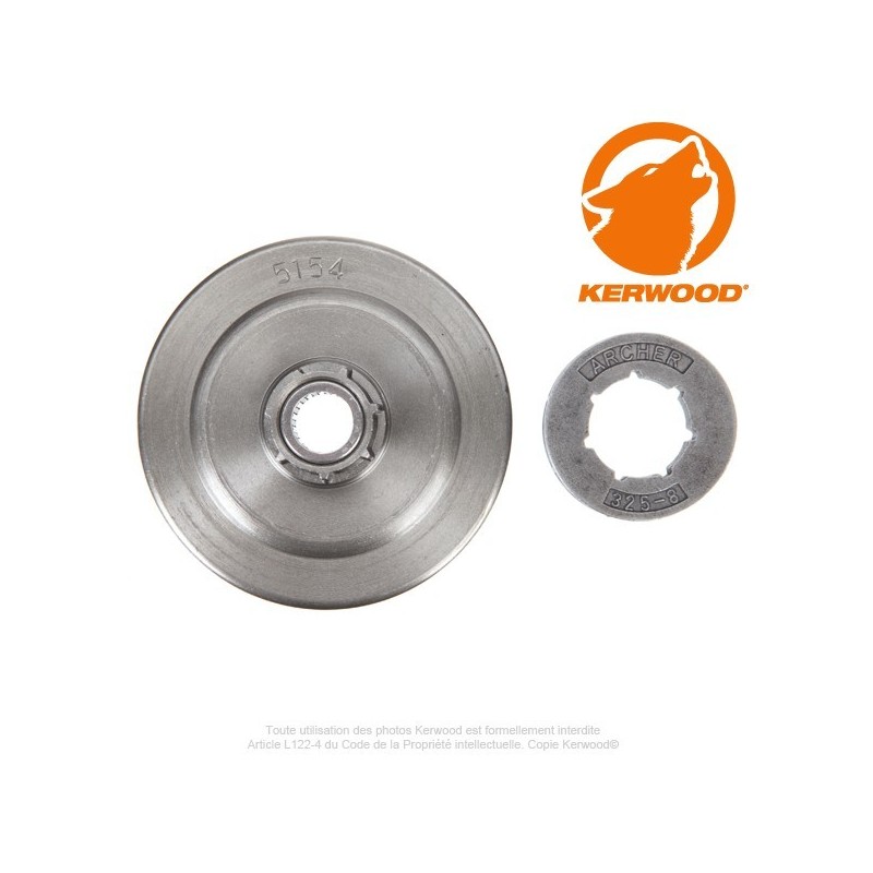 Pignon tronçonneuse à bague 0,325". 8 dents. HUSQVARNA