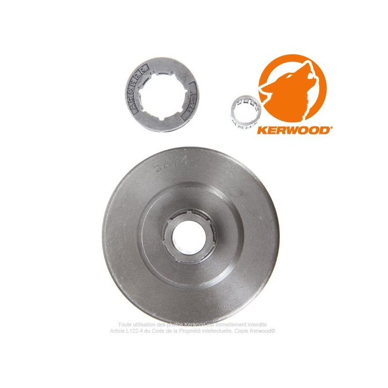 Pignon tronçonneuse à bague 0,325". 7 dents. SOLO