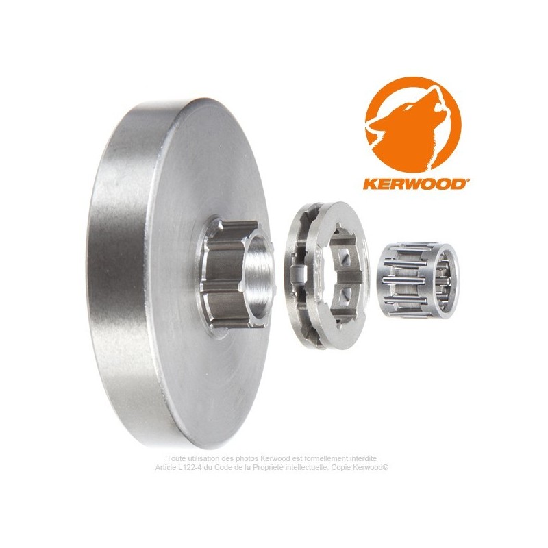 Pignon tronçonneuse à bague 3/8". 7 dents. Dolmar