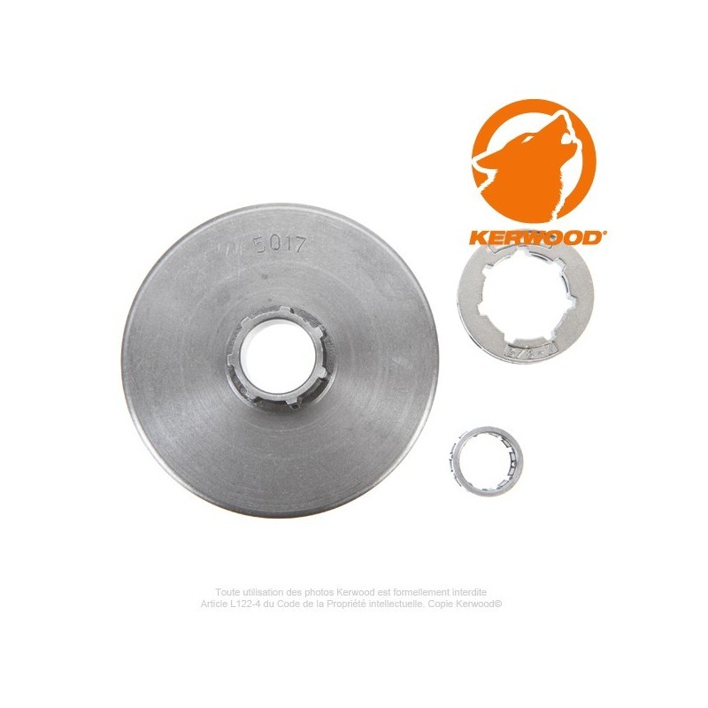 Pignon tronçonneuse à bague 3/8". 7 dents. Dolmar