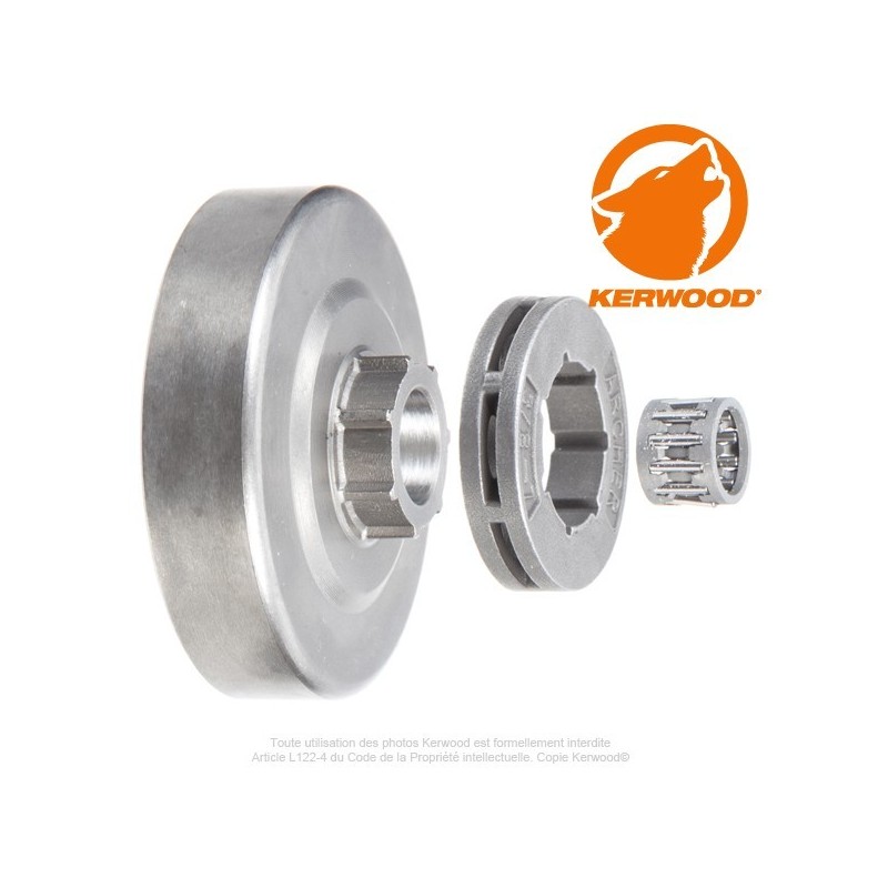 Pignon tronçonneuse à bague 3/8"LP. 6 dents. Alpina