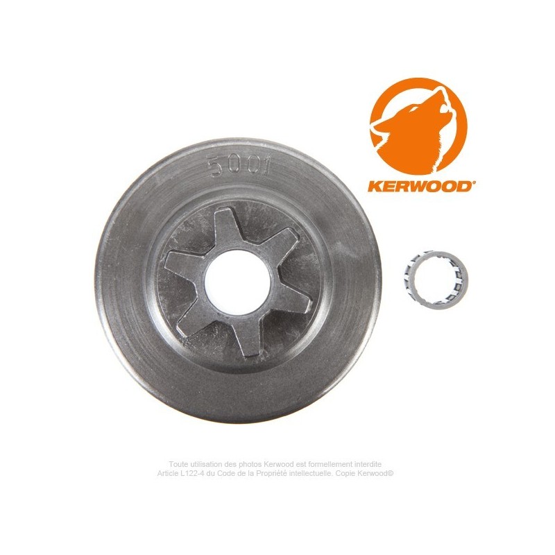 Pignon tronçonneuse étoile 3/8"LP. 6 dents. Alpina