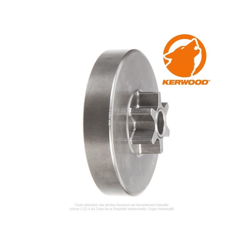 Pignon tronçonneuse étoile 3/8"LP. 6 dents. Dolmar