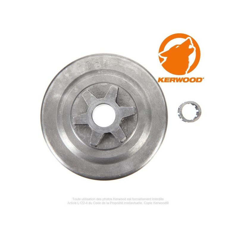 Pignon tronçonneuse étoile 3/8"LP. 6 dents. ECHO