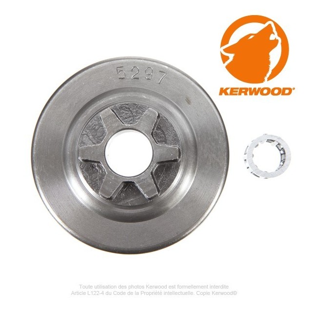 Pignon tronçonneuse étoile 3/8"LP. 6 dents. OLEO MAC