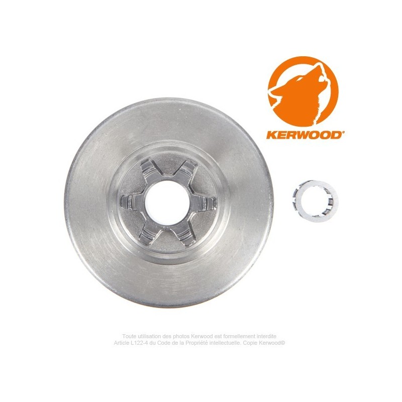 Pignon tronçonneuse étoile 3/8"LP. 6 dents. SOLO